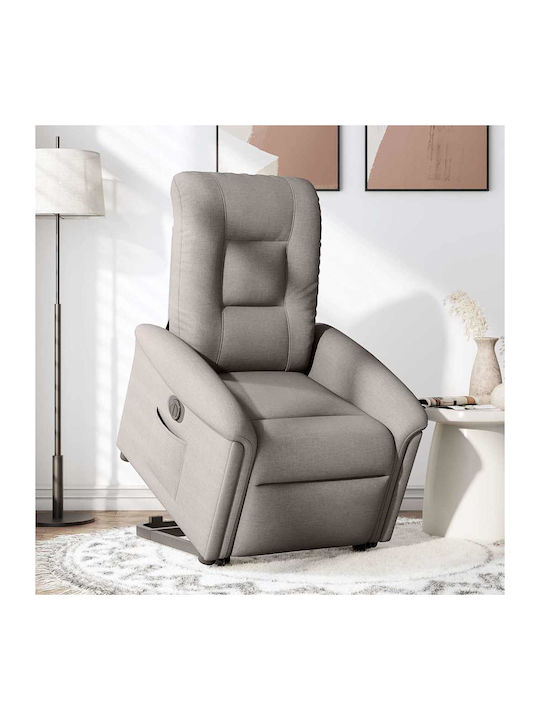 Relaxsessel mit Fußhocker Taupe 77x91.5x96cm