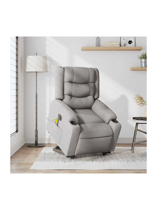 Fotoliu Relax Masaj cu Puf Grey Cloud 77x93x99cm