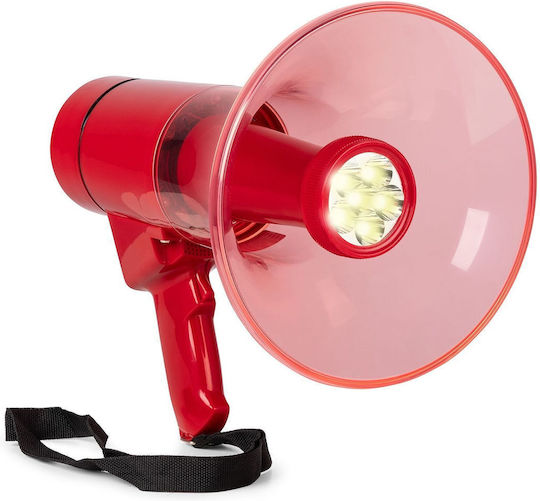 Vonyx Meg050 Megafon Putere 50W cu Înregistrare vocală Player MP3 USB și Tonuri de sunet în Roșu Culoare