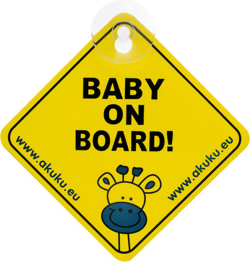 Akuku Semn Baby on Board cu Ventuză