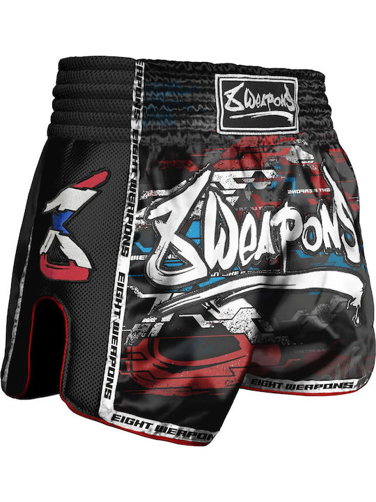 Σορτσάκι Muay Thai 8 Weapons Cut Like A Blade 2.0 Black Red