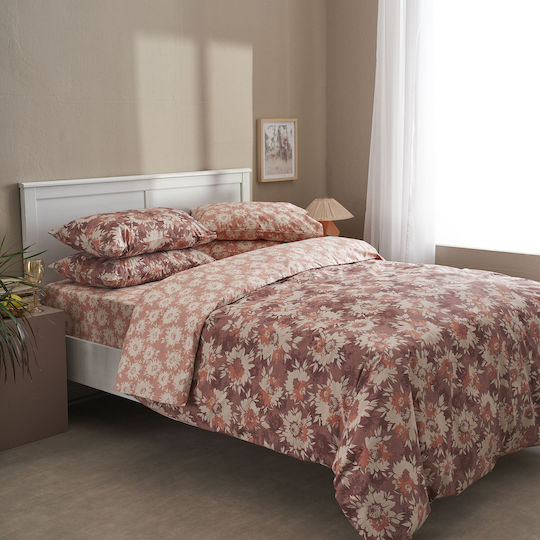 Charalambidis Textiles Set Față de Pernă Oxford Cinnamon 52x72cm.