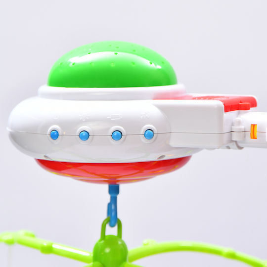 Anhänger Spielzeug für Kinderbett mit Musik und Projektor Carousel Warm Color Projections für 0++ Monate