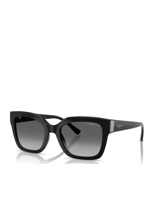 Vogue Women Sunglasses with Black Horn-Rimmed Frame and Grey Gradient Polarized Lens VO5613SB W44/T3
