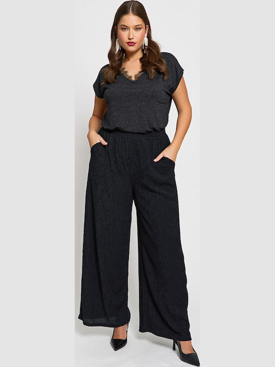 Women's High Rise Pantaloons with Rubber Band Black