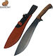 Beaver Craft Machete Brown in Leather Sheath