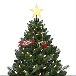 Santa Claus Star Top Illuminated Red