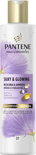 Pantene Silk & Glowing Σαμπουάν Αναδόμησης/Θρέψης & Λείανσης 250ml