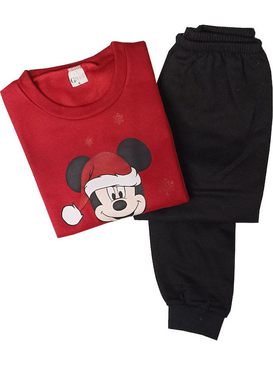 Join Kinder Schlafanzug Winterlich red
