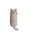 Cat-Shaped Toy Catnip Gray Size 16x6cm