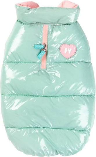 Fuzzyard Puffer Кучешки палта Зелен Среден / XSmall с дължина на гръбчето 40 см.