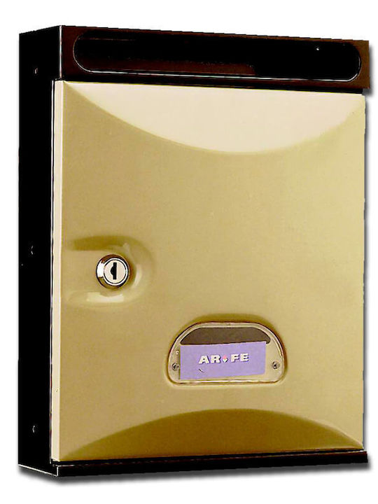 ARFE Outdoor Mailbox Metallic in Black Color 24x8x30cm