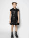 Children's Dress Short Sleeve with Sequins Black