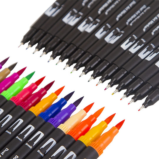 Zeichenmarker Doppelseitig Set 100Stück
