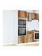 Vidaxl Dulapuri pentru Cuptor 2 Buc Porto Aspect Lemn Vechi Lemn Ingineresc 60x57x207cm Maro