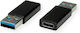 Value Конвертор USB-C женски към USB-A женски Черен 1бр 12.99.2998-10