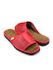 Lederne Winter Damen Hausschuhe Rote