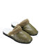 Anatomical Leather Women's Slippers Green