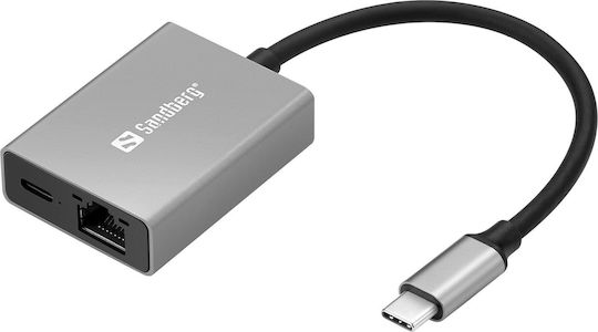 Sandberg Converter USB-C male to USB-C female Gray 1pcs