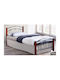 Jemina Semi-Double Wooden Bed Black/Oak For Mattress 110x200cm