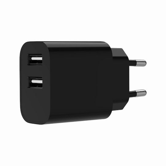 Gembird Wireless Charger with 2 USB-A Output Ports 12W Black