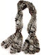 Women's Furry Scarf Gray