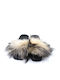 Women's Slippers with Animals Brown