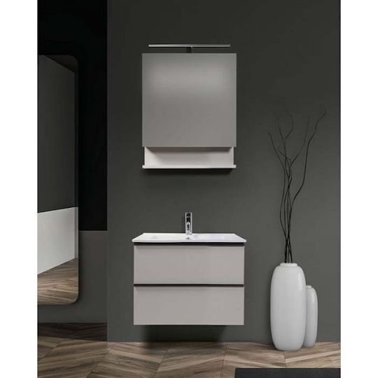 Mabo Countertop with Sink & Mirror with Light Acrylic