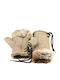 Beige Leder Handschuhe