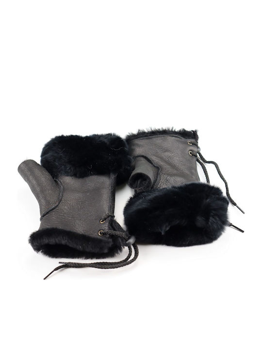 Schwarz Leder Handschuhe