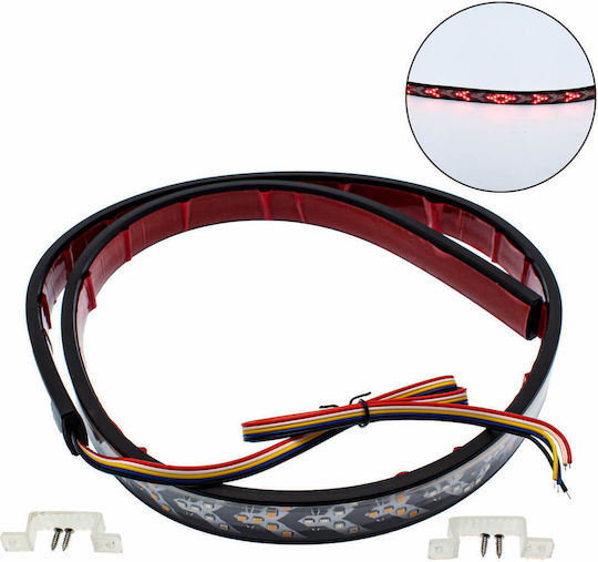 LED Auto-Warnband Blitz-Stopplicht 12V 432 SMD 1,2m Rot Orange OEM