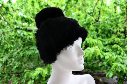 Beanie Unisex Beanie Gestrickt in Schwarz Farbe