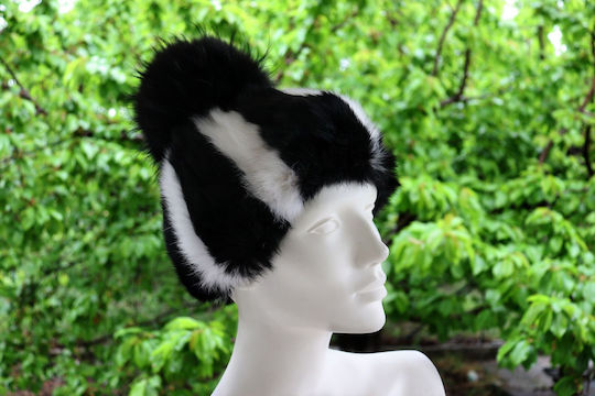 Pom Pom Beanie Unisex Căciulă Tricotat în culoarea Negru