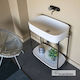 Scarabeo Waschtisch ohne Waschbecken L74xB43xH74cm Moon White