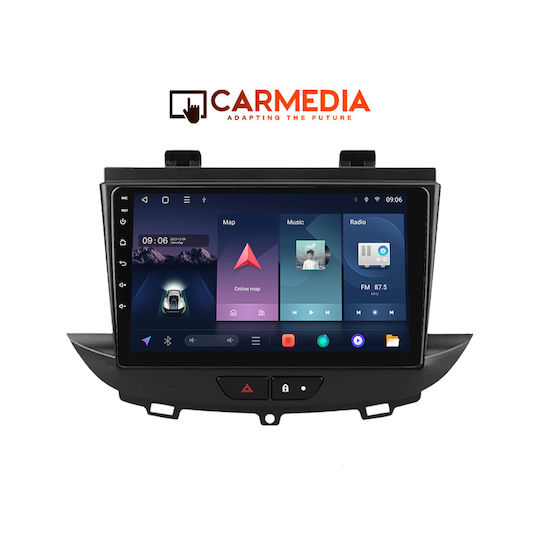 Carmedia Sistem Audio Auto pentru Opel Crossland / Grandland 2017 (Bluetooth/USB/WiFi/GPS/Apple-Carplay/Android-Auto) cu Ecran Tactil 9"