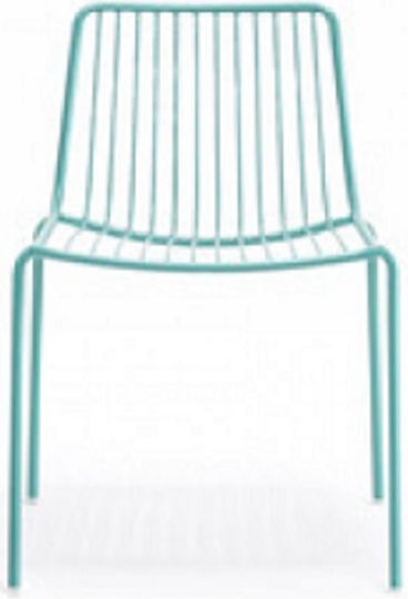 Justshop Outdoor Chair Metallic Pentral Light Blue 55x60x84cm