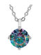 Brizzling Halskette Solitärring aus Silber mit Diamant
