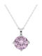 Brizzling Halskette Solitärring aus Silber mit Diamant