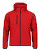 Stenso Reef Arbeitsjacke Softshell mit Fütterung Fleece und mit Kapuze Rot