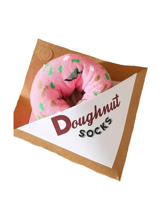 Donut Socks Strawberry Pink