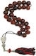 Roloi Komboloi Horn Worry Beads Burgundy 30cm