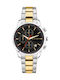 Trussardi Tbridge Men's Watch 50mm Chronograph Battery with Silver Metal Bracelet
