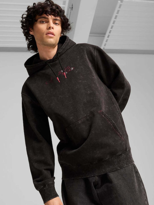 PUMA Graphic Sweatshirt mit Kapuze Schwarz