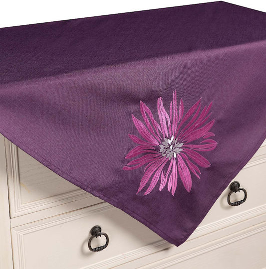 Silk Fashion Καρέ Τραπεζομάντηλο 5227 Μωβ 130x130εκ.