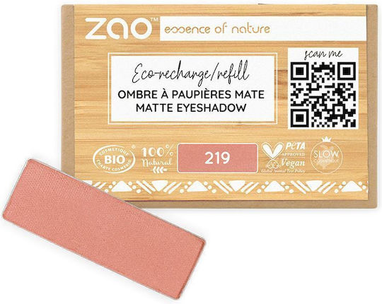 Zao Organic Makeup Lidschatten Matt in fester Form 219 Terracotta Pink Matte 1.3gr