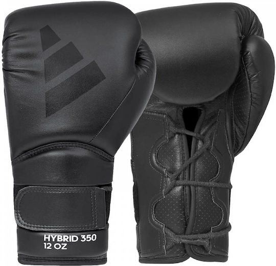 adidas Hybrid 350 Γάντια Πυγμαχίας για Αγώνα Μαύρα