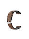 Кожена каишка със силикон от вътрешната страна за Amazfit Gtr 4 46mm кафява