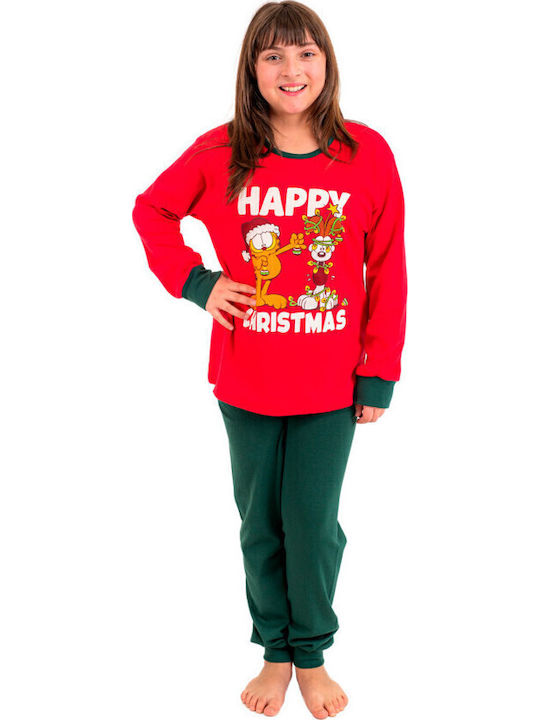 Nina Club Winter Damen Pyjama-Set Red Happy Christmas