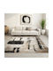 Saray Home Springs Modern Bedroom Rugs Set Ivory-Dark Grey SPG09 SET 3pcs