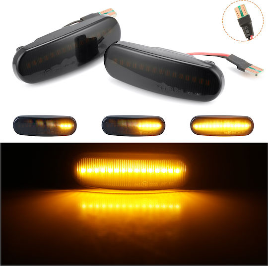 Seitliche Blinker Fiat Doblo 2000-2010 LED Dynamisch Getönt 2 Stück